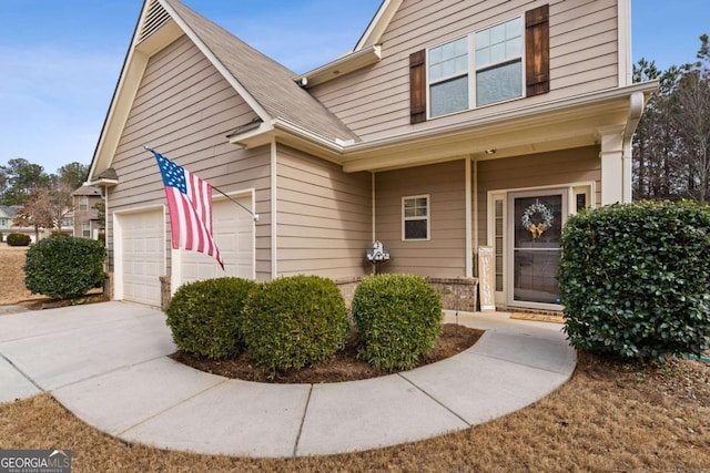 view of front of home featuring a garage