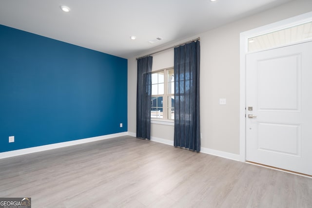 interior space with light wood-type flooring