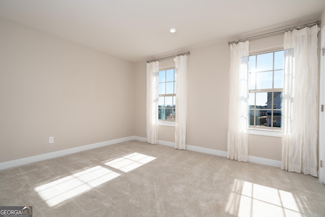 view of carpeted spare room