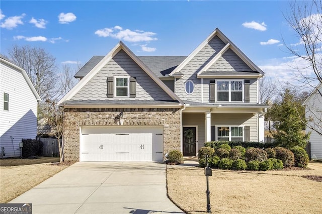 craftsman-style house featuring a garage