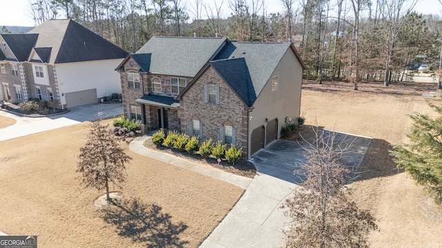 view of property exterior with a garage