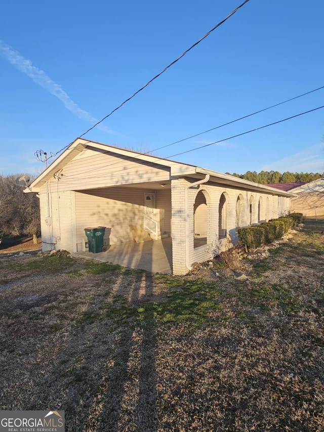 view of home's exterior