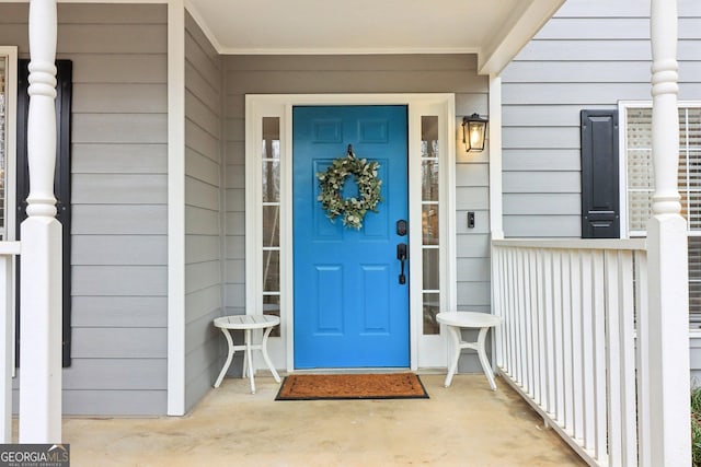 view of doorway to property