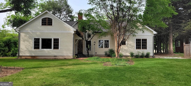 213 W Hightower Trl, Social Circle, GA 30025 - view of front of property featuring a chimney and a front yard