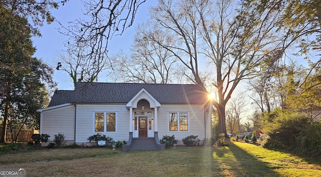 213 W Hightower Trl, Social Circle, GA 30025 - bungalow-style house with a front lawn and roof with shingles