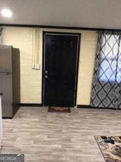 entryway featuring light hardwood / wood-style floors