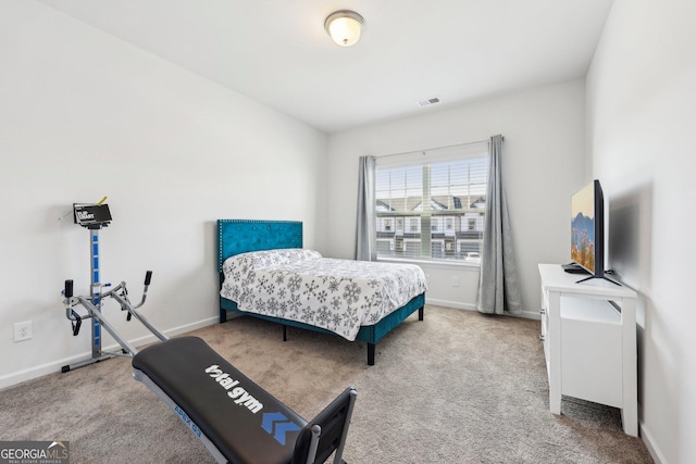 view of carpeted bedroom