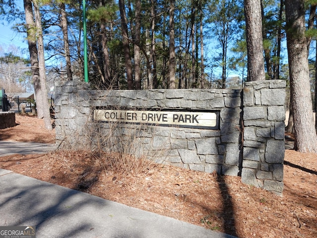 view of community sign