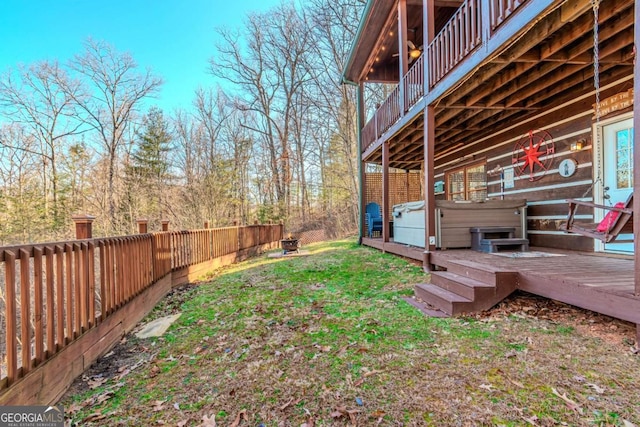 exterior space featuring a wooden deck