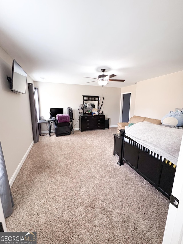601HYDRANGEAL 601 Hydrangea Ln, Bremen, GA 30110 - bedroom with light colored carpet, baseboards, and ceiling fan
