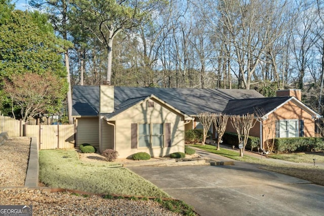 view of front of home