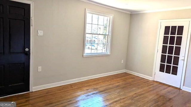 empty room with wood-type flooring