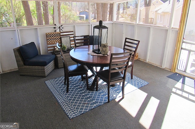 view of sunroom