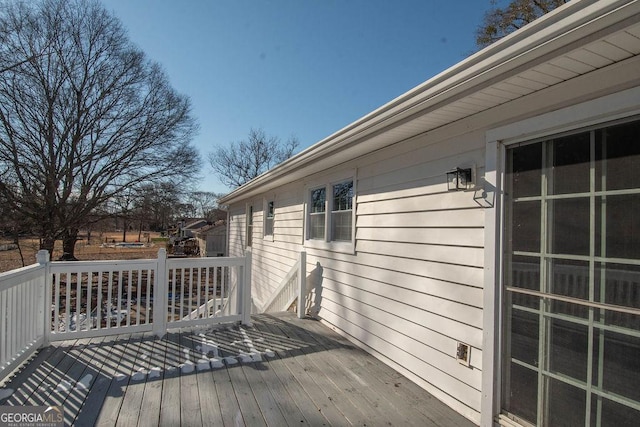 view of wooden deck