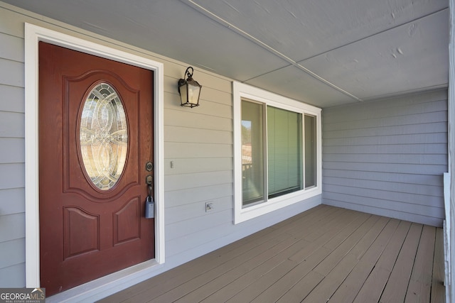 view of doorway to property