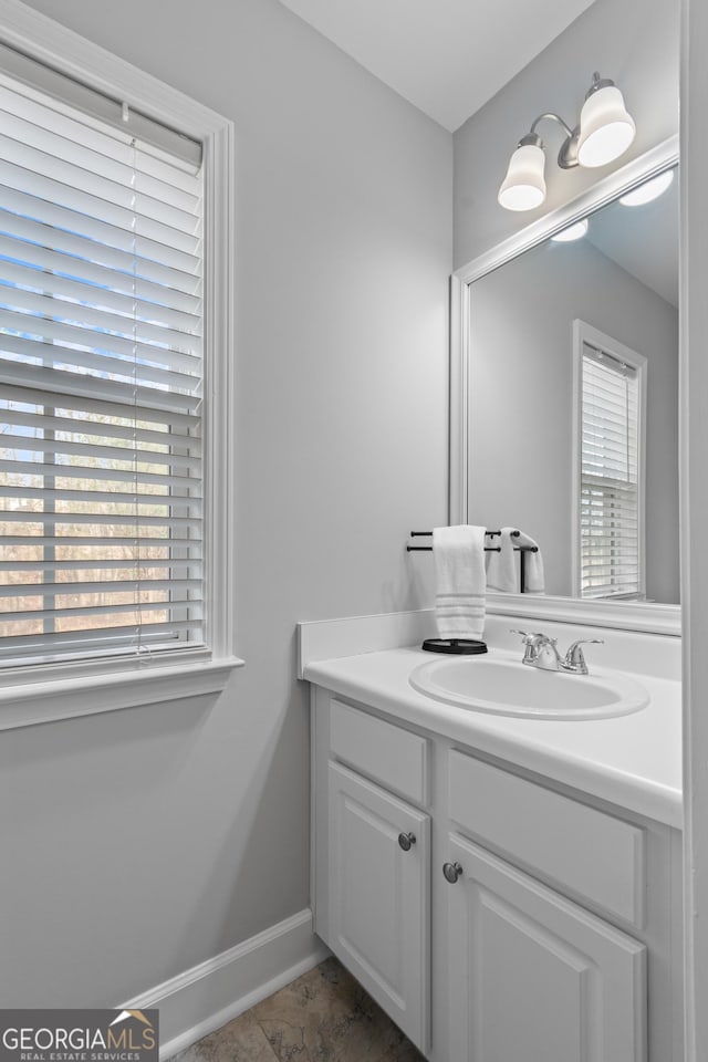 bathroom with vanity