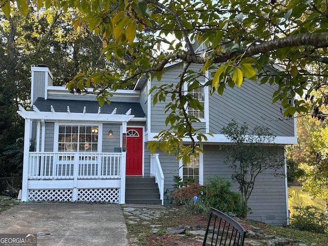 view of front of home