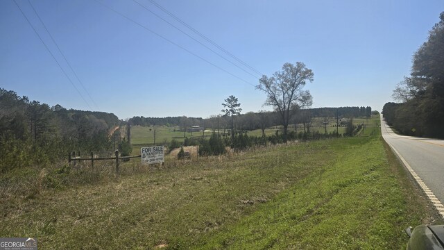 view of yard featuring a rural view