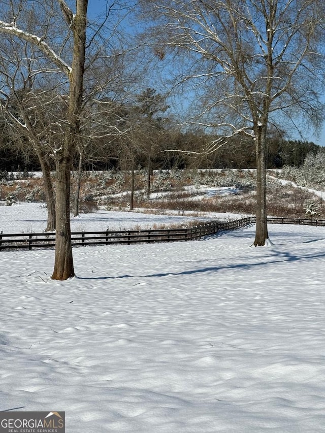 view of snowy yard