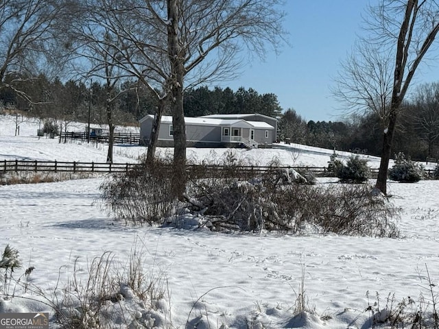 view of snowy yard