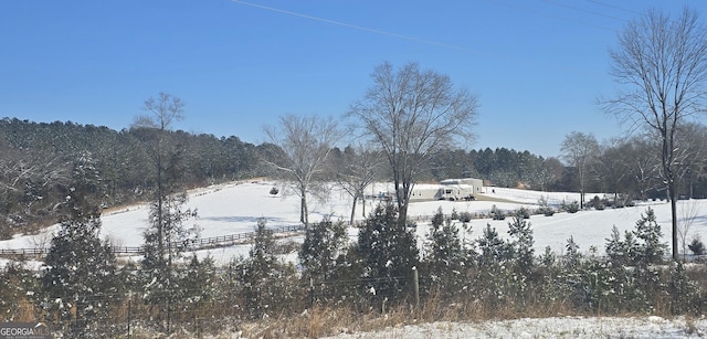 view of snowy yard