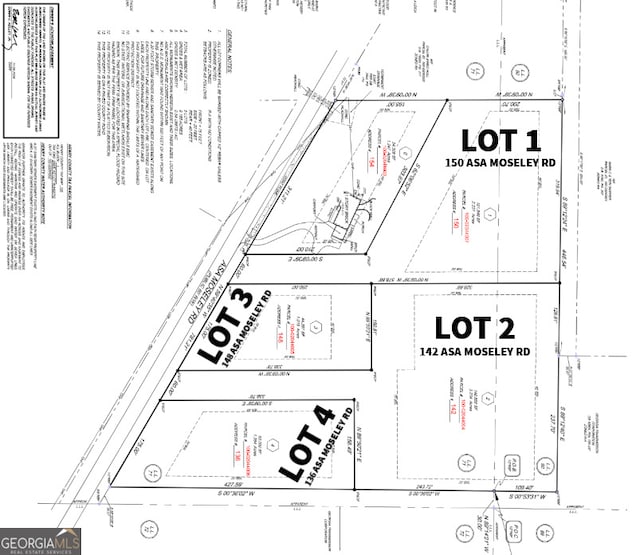 150 Asa Moseley Rd, Mcdonough, GA 30252 - map of parcels