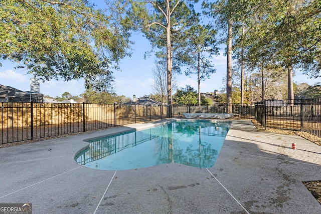 view of pool featuring a patio area