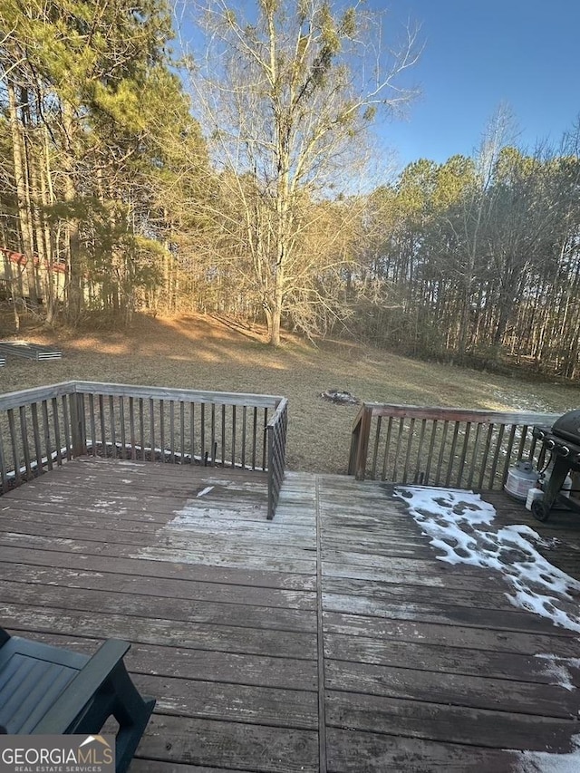 view of wooden terrace