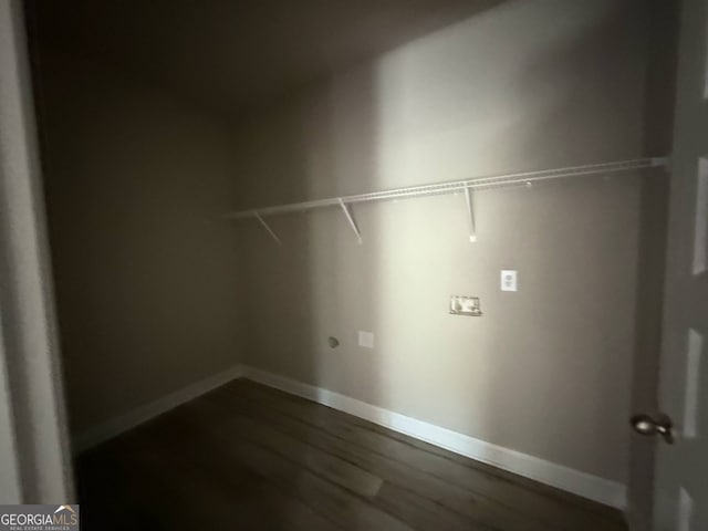 148 Asa Moseley Rd, Mcdonough, GA 30252 - washroom featuring dark wood finished floors and baseboards