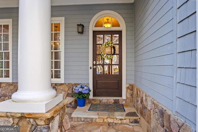 view of doorway to property