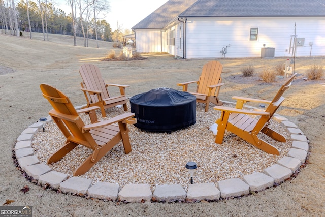 view of patio with central AC