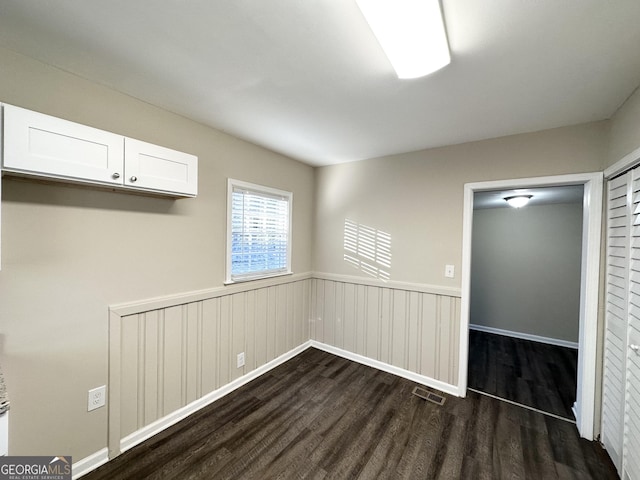 interior space featuring dark hardwood / wood-style floors