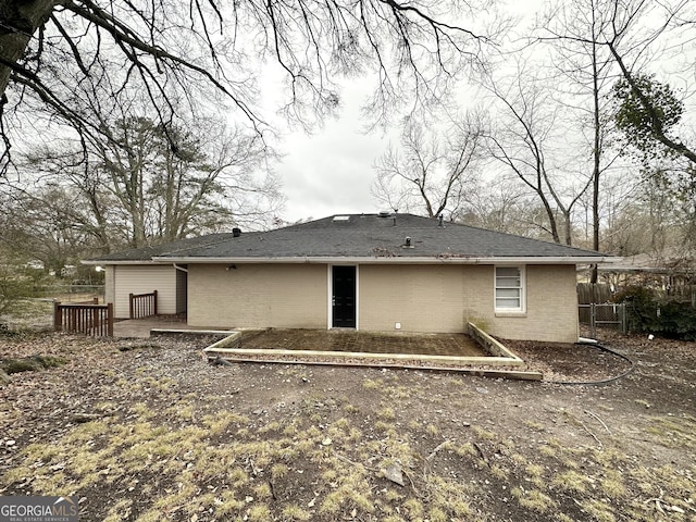 rear view of property with a patio area