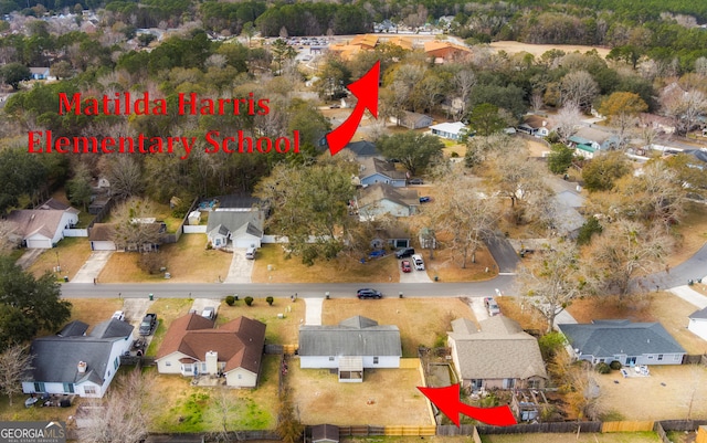 birds eye view of property