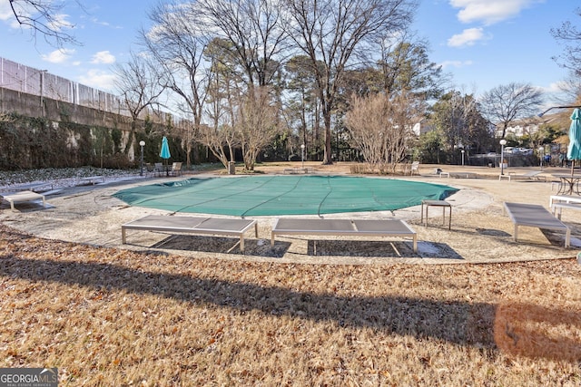 view of pool with a patio