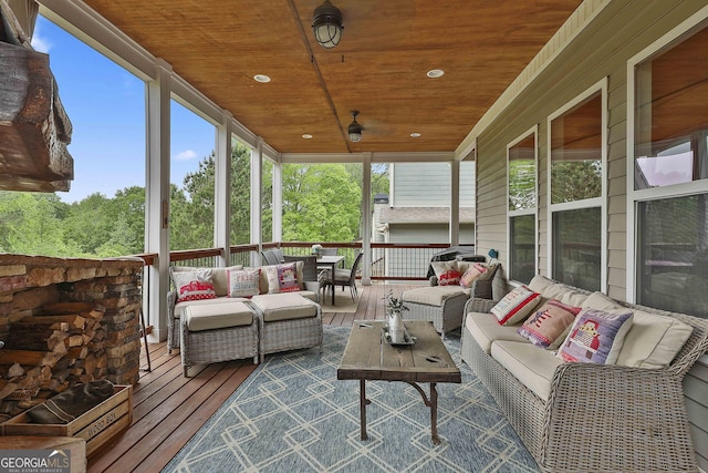 128 Greenview Dr, Newnan, GA 30265 - sunroom with an outdoor living space
