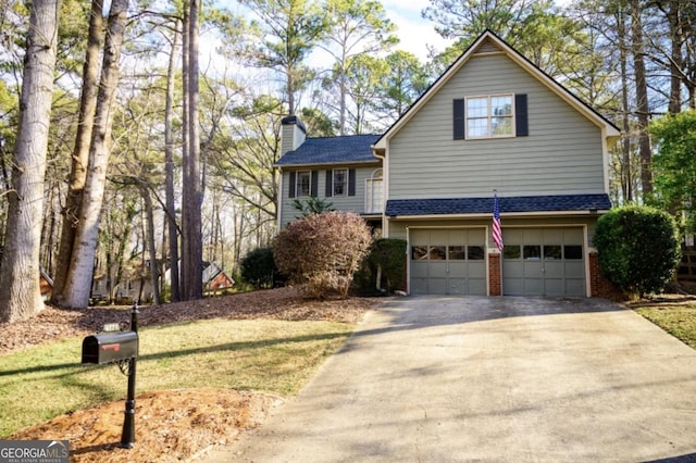 front facade featuring a garage