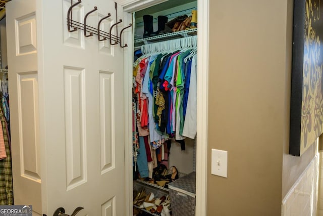 view of closet