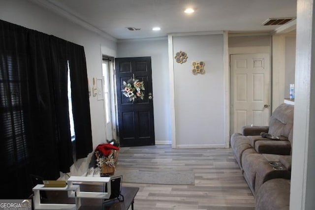 living room featuring light hardwood / wood-style flooring