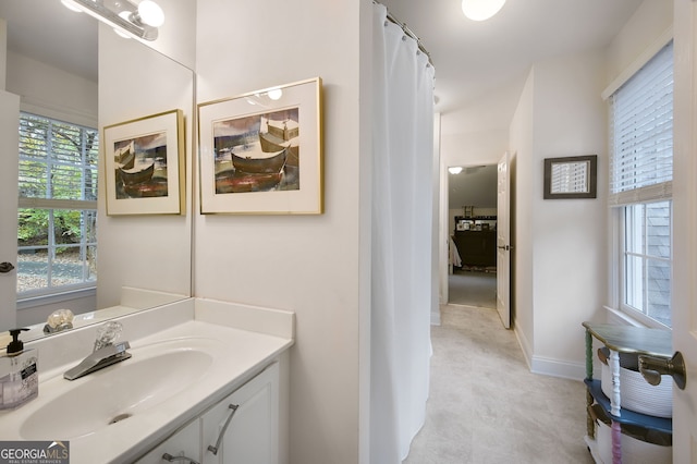 bathroom with vanity