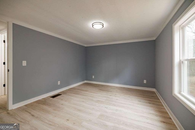 bonus room with plenty of natural light and light wood-type flooring
