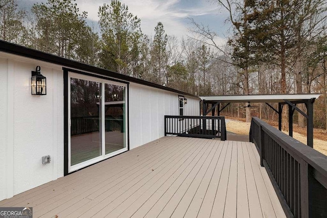 view of wooden deck
