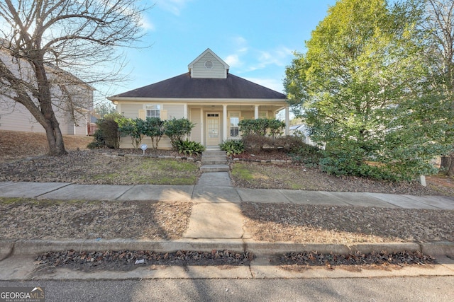 view of front of house with a porch