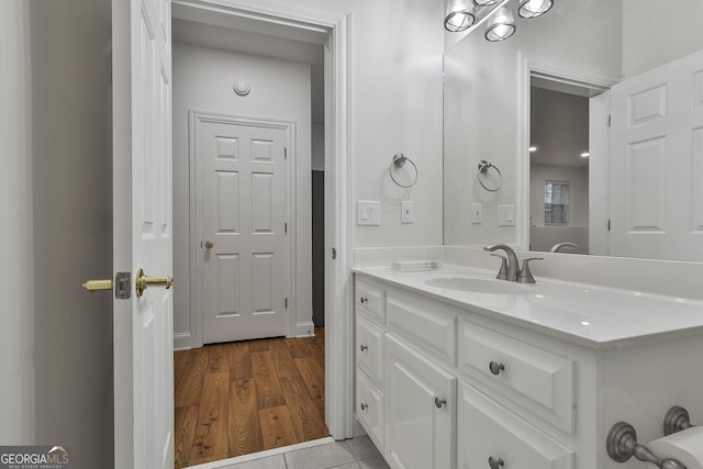 bathroom featuring vanity and tile patterned floors