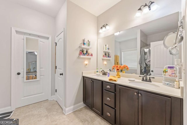 bathroom with vanity