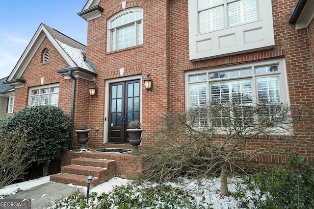 exterior space with french doors