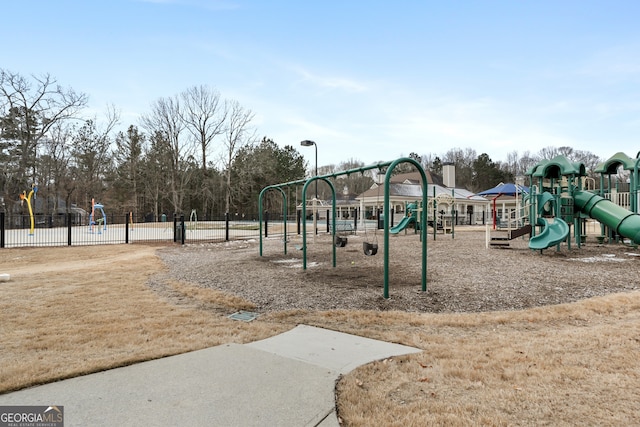 view of jungle gym