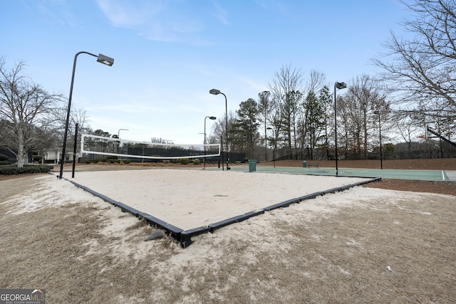 view of property's community featuring volleyball court