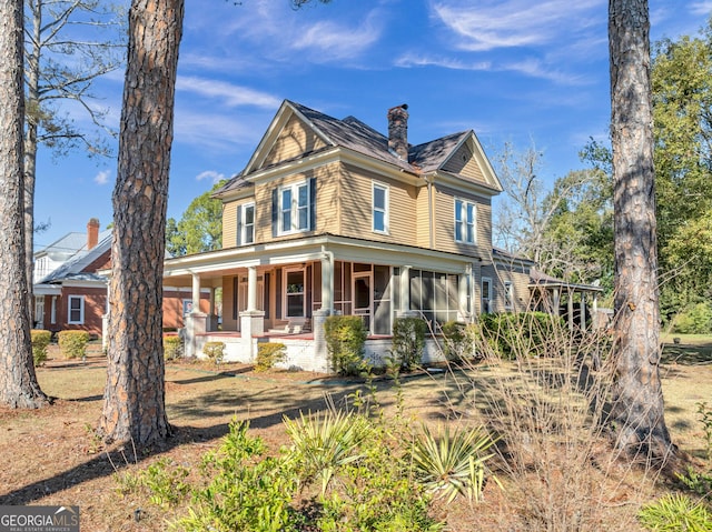 view of front of home with a porch