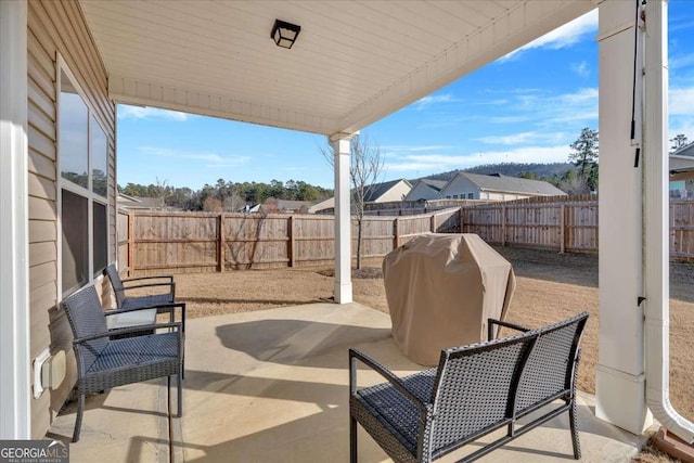 view of patio / terrace featuring area for grilling